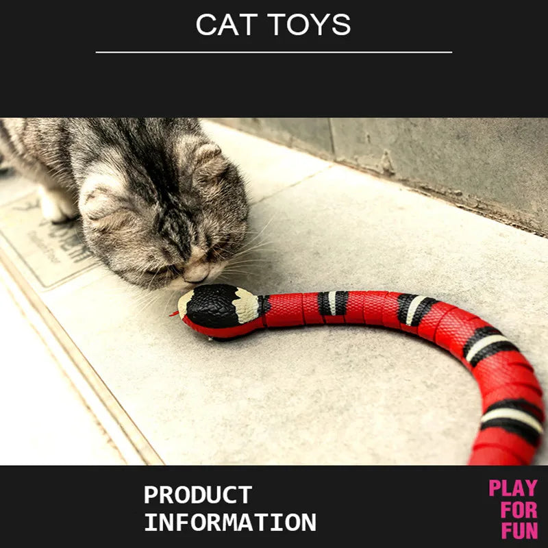 Smart Sensing Interactive Cat Toy – Automatic Snake Teaser for Cats & Dogs