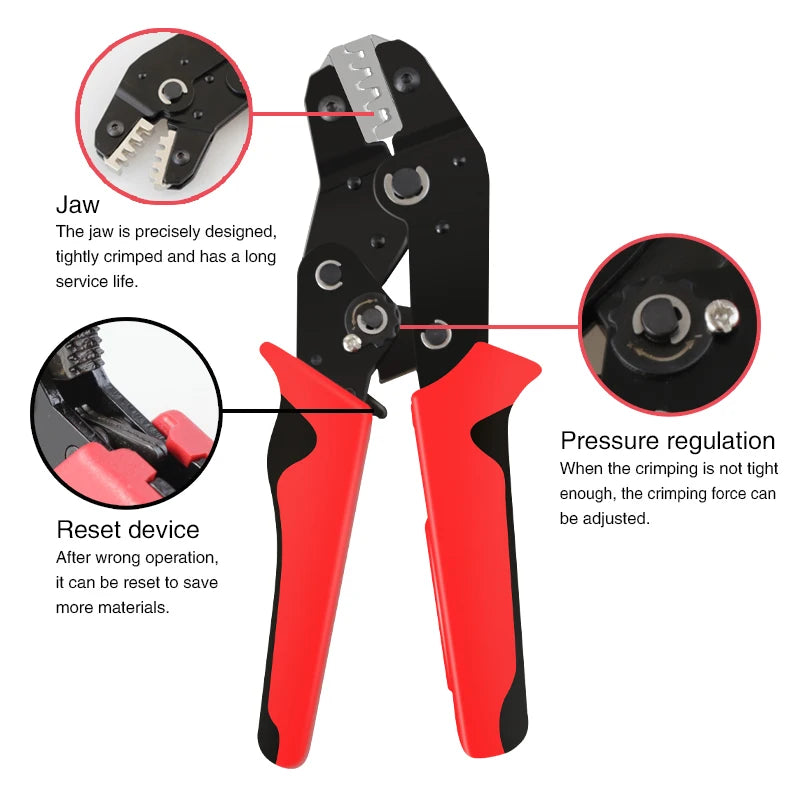 6 In 1 Crimping pliers SN-58B 5 jaw kit for 2.8 4.8 6.3 VH2.54 3.96 2510/tube/insuated terminals electrical clamp tools