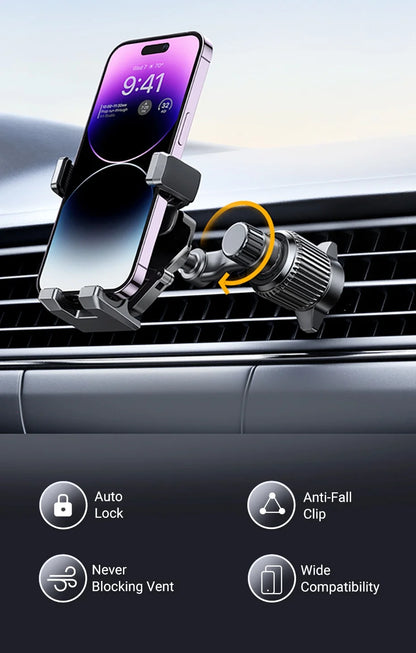 Gravity Car Phone Holder Universal Air Vent Mount 360 Degree Rotation