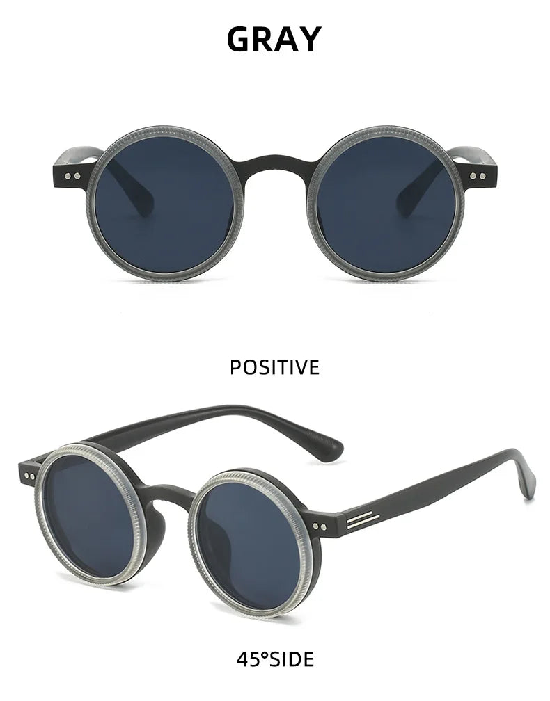 360° Rotating Adjustable Sunglasses Round Frame Polarized Sunglasses Outdoor UV Resistant Sunglasses Protective Glasses