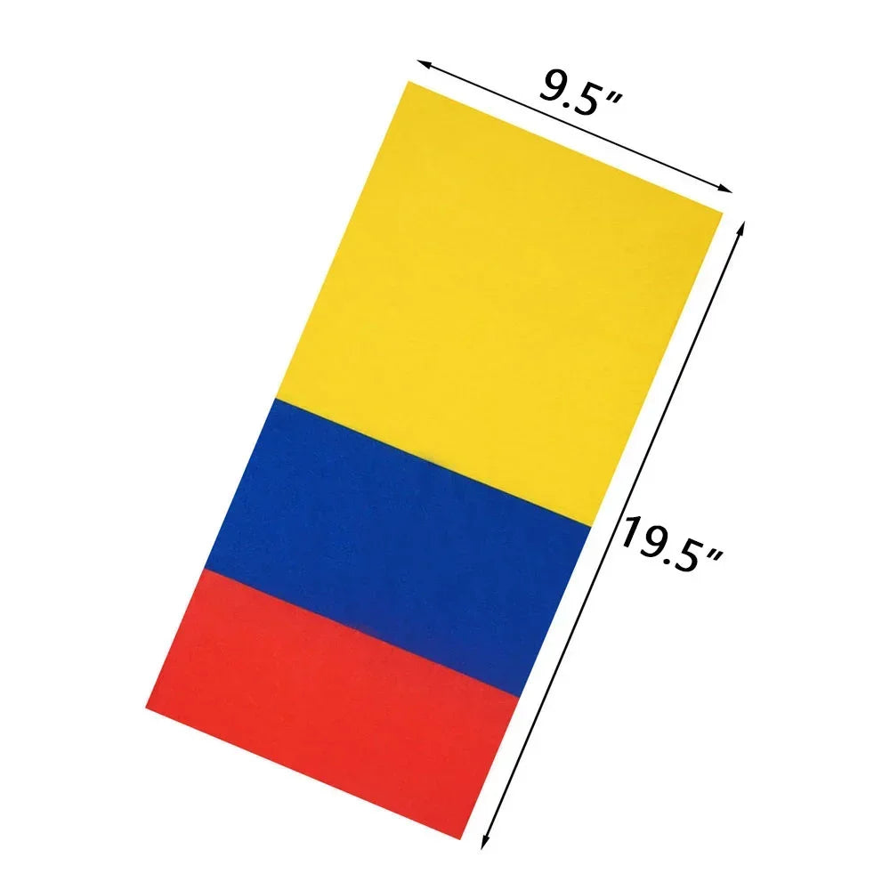 World Football Fans National Flag Face Bandanas Spain France Korea Mexico Germany Seamless Neck Gaiter Men Women Headwear Scarf