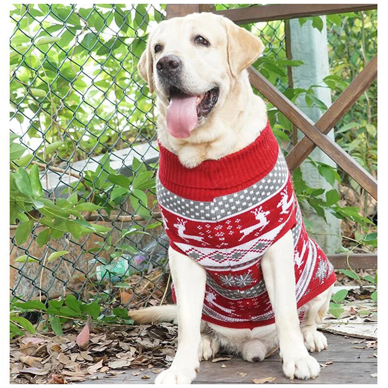 • Large Dog Knit Winter Sweater