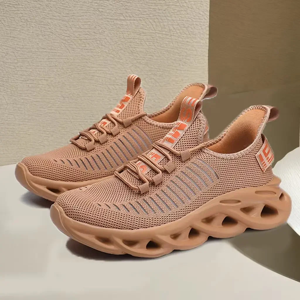 Men Shoes Comfortable Sneakers Breathable For Mesh Tennis Sports Running Waling Outdoor Red Flying Weave Women Slip-on Gym Shoes