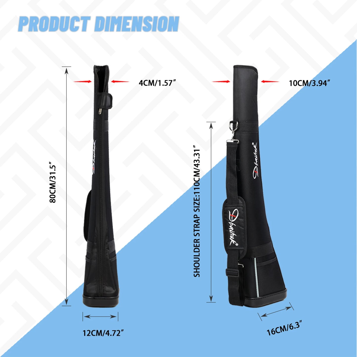 Dbaihuk Park Golf Bag Club Case Half Back Park Golf Club Storage Portable Golf Gun Bag