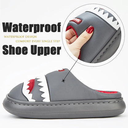 Men's Platform Slippers With Embroidered Cushion, Indoor House Shoes