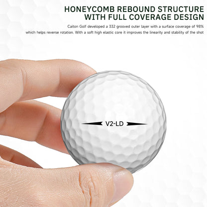 2-Layer Golf Balls 332 Dimple, 100-Pack, Max Distance And Spin Control