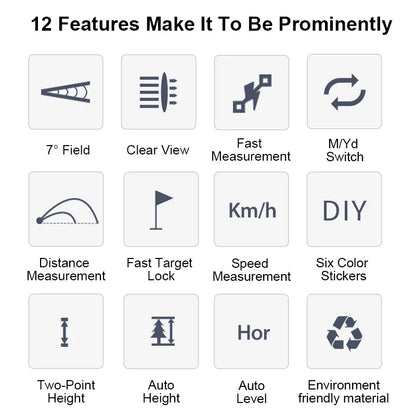 Golf Laser Rangefinder Telescope 600m 6x Monocular