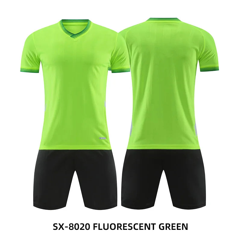 Adult Kids Personalize Football Jerseys Soccer Uniform MAN Women Team Training Quick-Drying Sportswear  Futsal Tracksuit Outfit