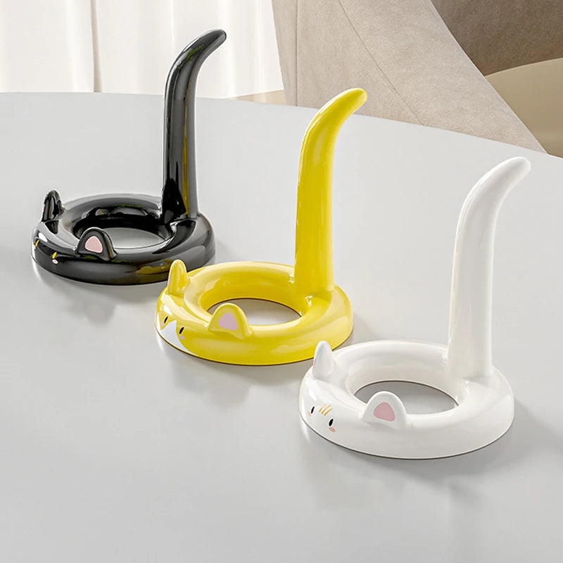 Cute And Sweet Cartoon Cat Mobile Phone Holder, Creative Desktop Mini Mobile Phone Holder, Can Be Used As A Decorative Ornament