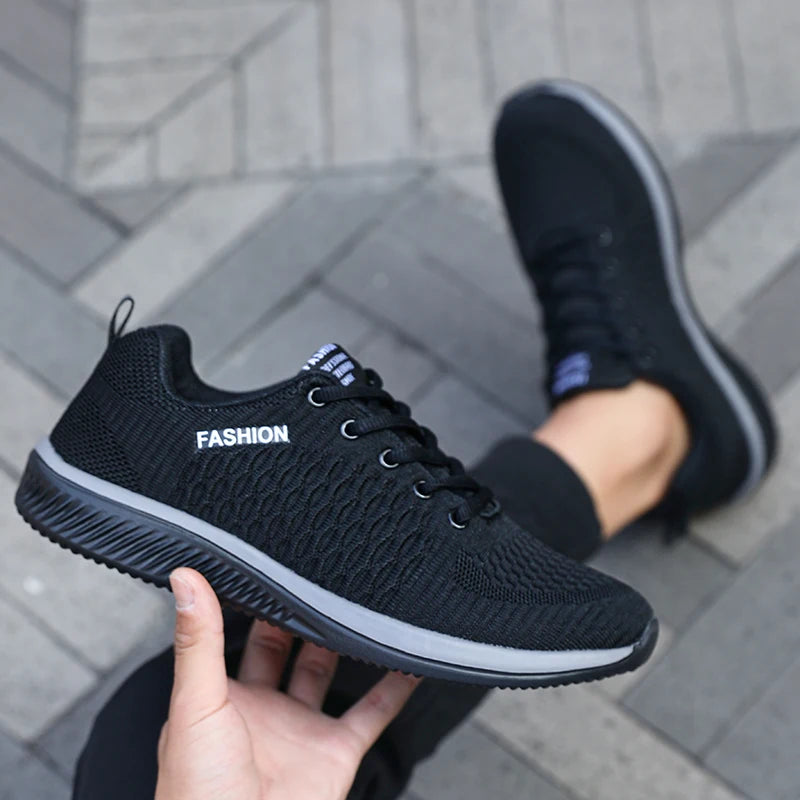 Men's Mesh Running Sneakers Breathable Knit Lightweight Casual Shoes Size 39-46