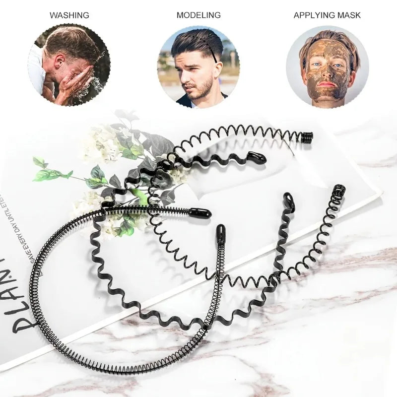 6PCS Unisex Metal Hairband, Toothed Comb Is Non - slip, Elastic and Smooth, Suitable for Outdoor Sports, Beauty Care, etc.