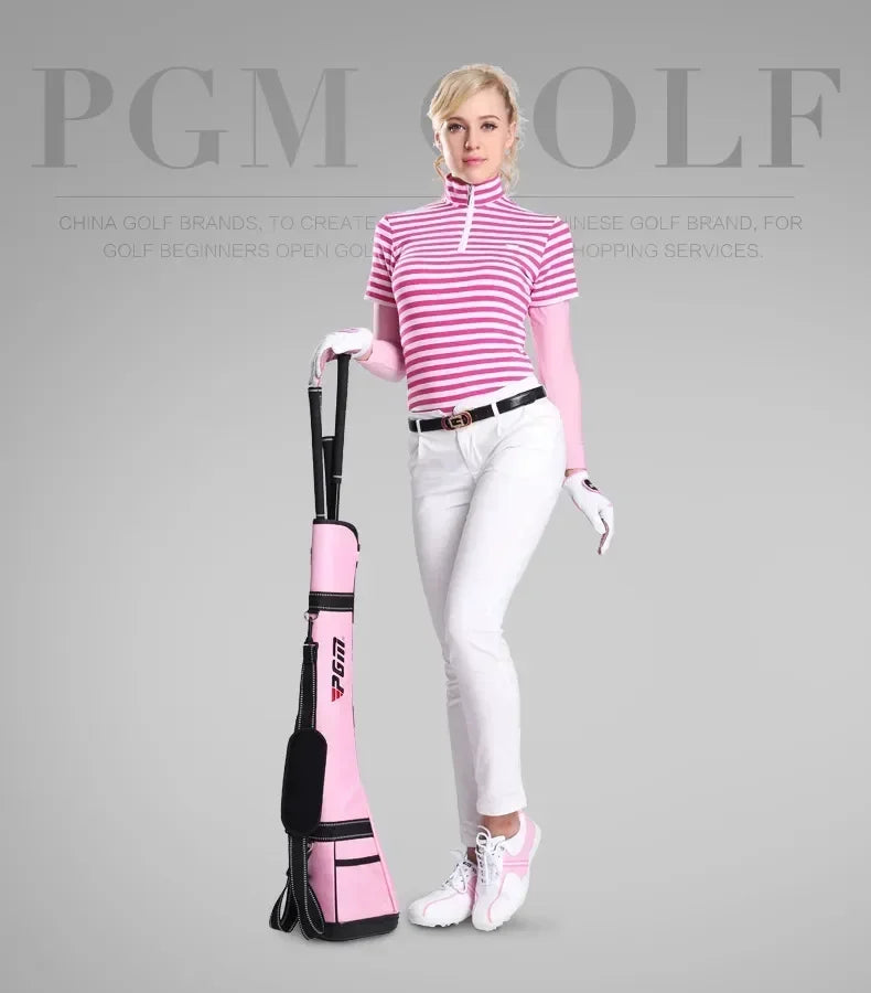 PGM  Waterproof Nylon Golf Gun Bag Protable Sunday Bag for 4~5pcs Golf Clubs Lightweight Golf Caddie Aviation Bag QIAB010