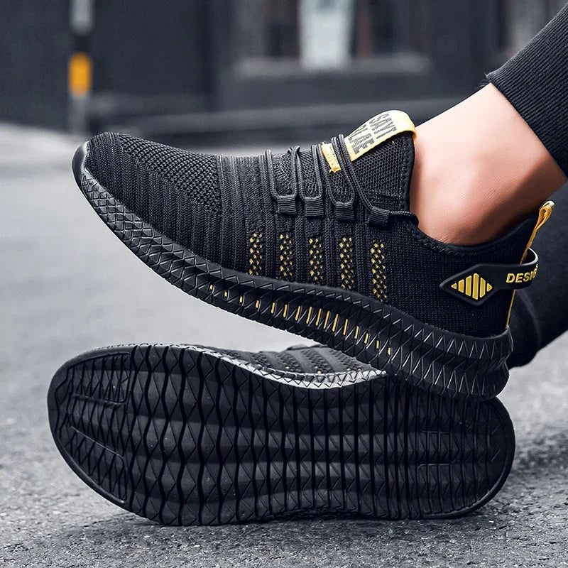 Breathable Men's Casual Sneakers Lightweight Outdoor Men Sneakers Anti-slip Flexible Male Running Shoes Comfortable Tennis