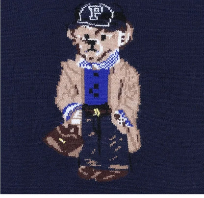 Pullover Sweater Bear Print Women Cashmere Cotton Knit