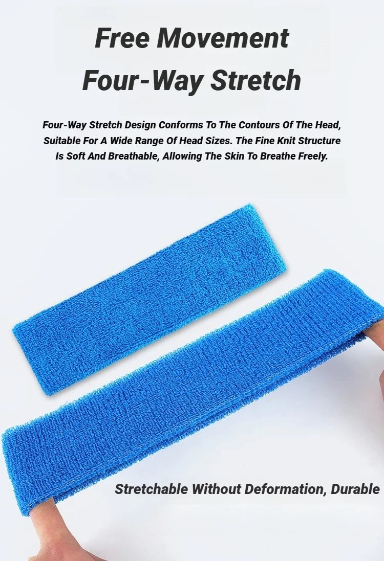 3Pcs Sweatproof Sports Headbands For Men Women Moisture-Wicking Sweatband Tennis Basketball Running Gym Workout Outdoor Yoga