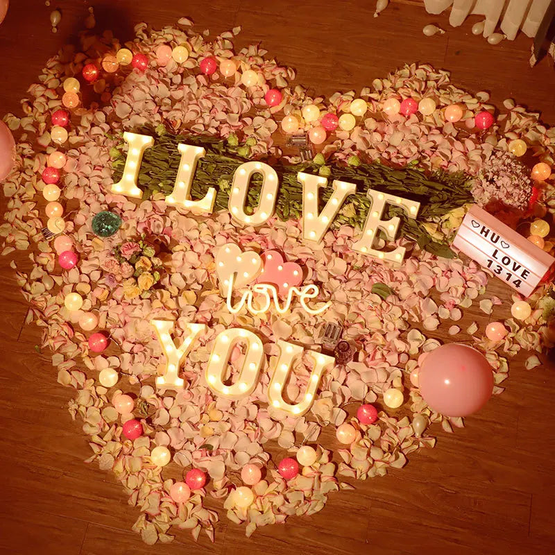 LED Letter and Number Light Set PVC Warm White Decor