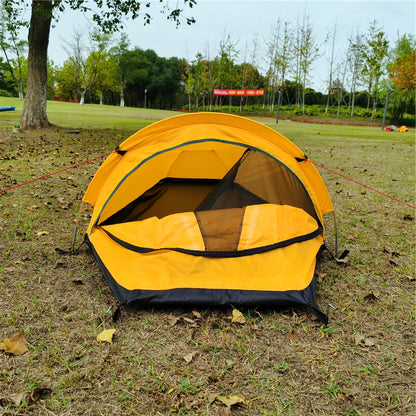 Single Person Canvas Tent 220x90x50 cm Waterproof Lightweight Backpacking Tent