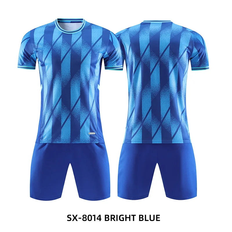 Adult Kids Personalize Football Jerseys Soccer Uniform MAN Women Team Training Quick-Drying Sportswear  Futsal Tracksuit Outfit