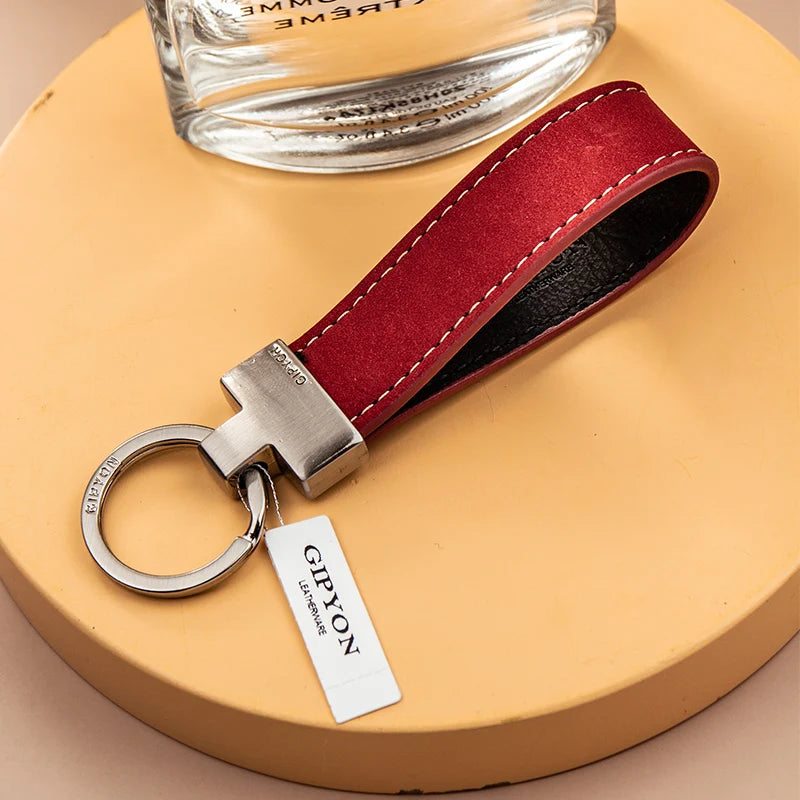 Exquisite Cowhide Keychain for Car or Bag – Durable & Fashionable
