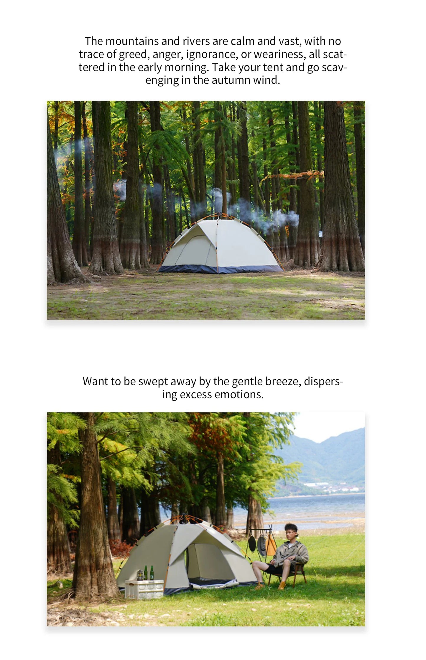 Automatic Opening Camping Tent 3-4 Person, Portable Rainproof