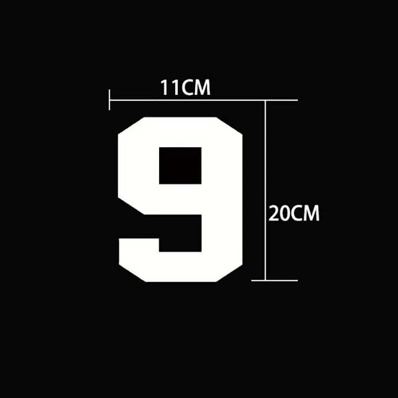 20*11CM/ Big Number Letter Patches Clothes Sticker,0~9 White,Black Digital Number Jersey Badges Heat Transfer Iron on Patches
