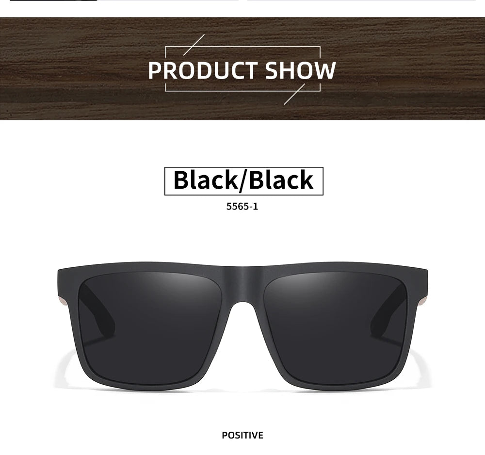 GM New Arrivals Black Wooden Polarized Sunglasses for Men Bamboo Sunglasses Red UV400 Lenses Fashion Driving Shades S5565