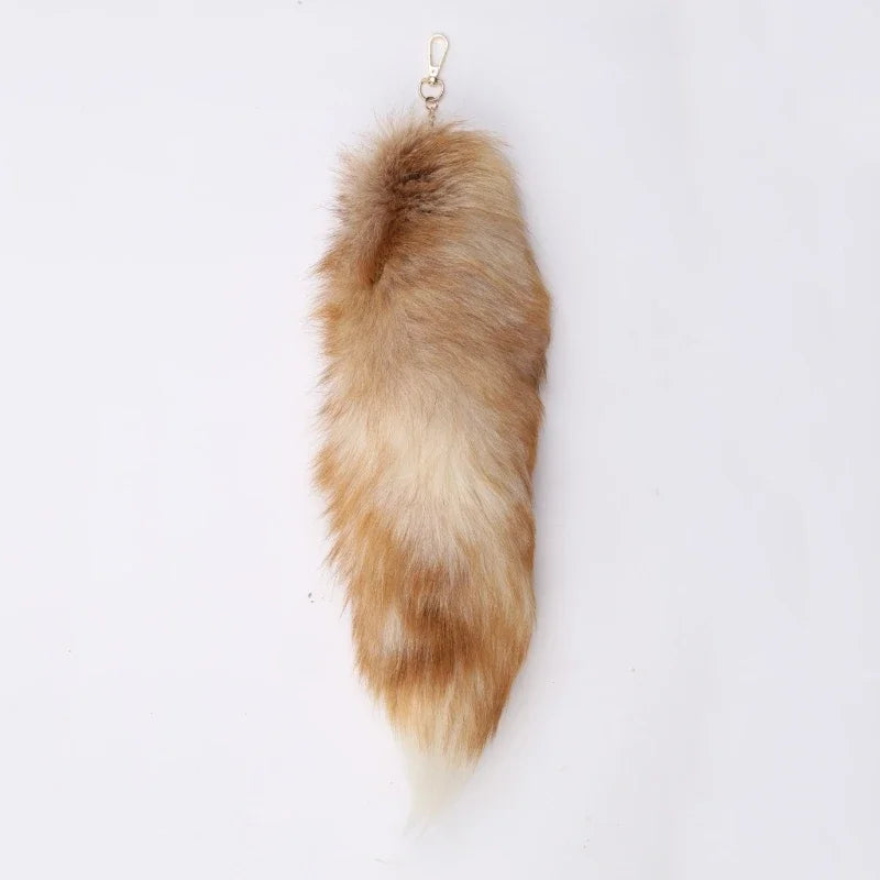 Fluffy Wolf Tail Keyring Charm