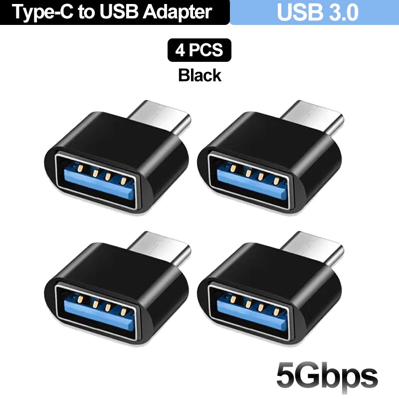 For Mobile Phone USB Female to Type C Male Adapter OTG 15.5CM Long Cable For Xiaomi Samsung S20 Huawei OTG Data Cable Converter