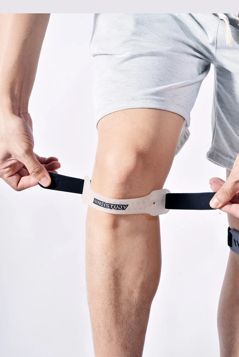 Adjustable PVC Knee Patellar Band Tendon Support Strape Brace Shock Absorption Compression Strap Pads Sport Protection