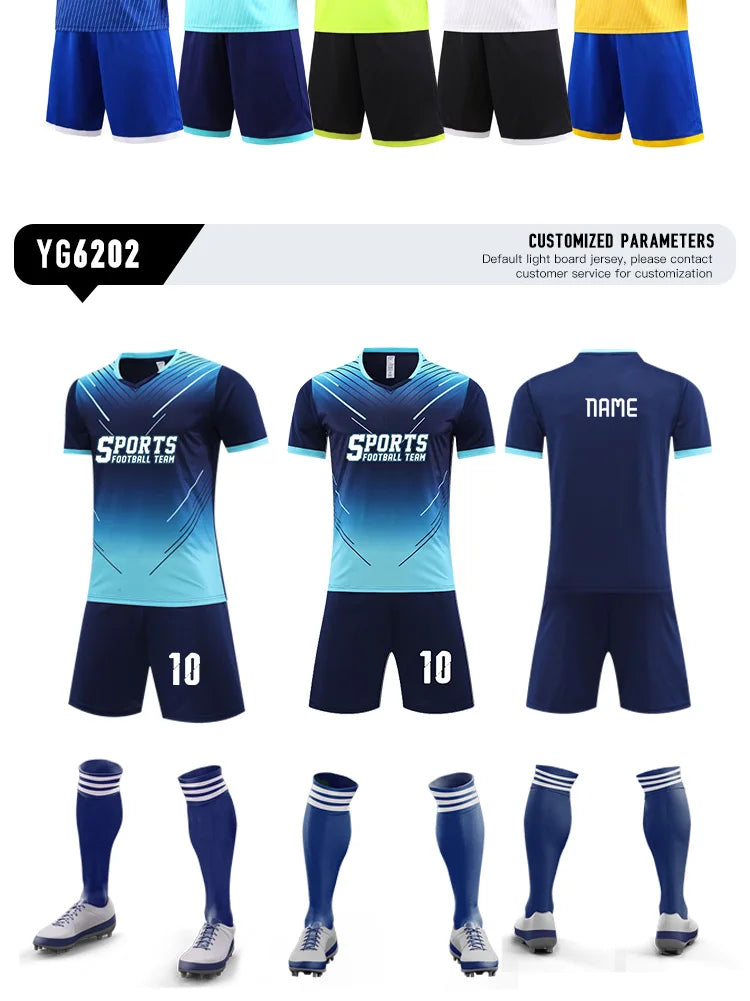 Adult Kid Soccer Jersey Customize Football Uniforms Shirts Men Women Futsal Sportswear Training Tracksuit Sports Outfit Clothes