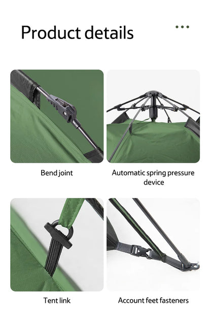 One Touch Automatic Roof Top Tent 180x210 cm 3 To 4 Person Double Door