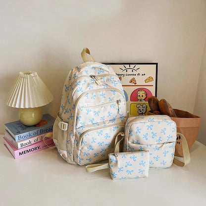 Bow Print School Bag Set – Backpack & Accessories