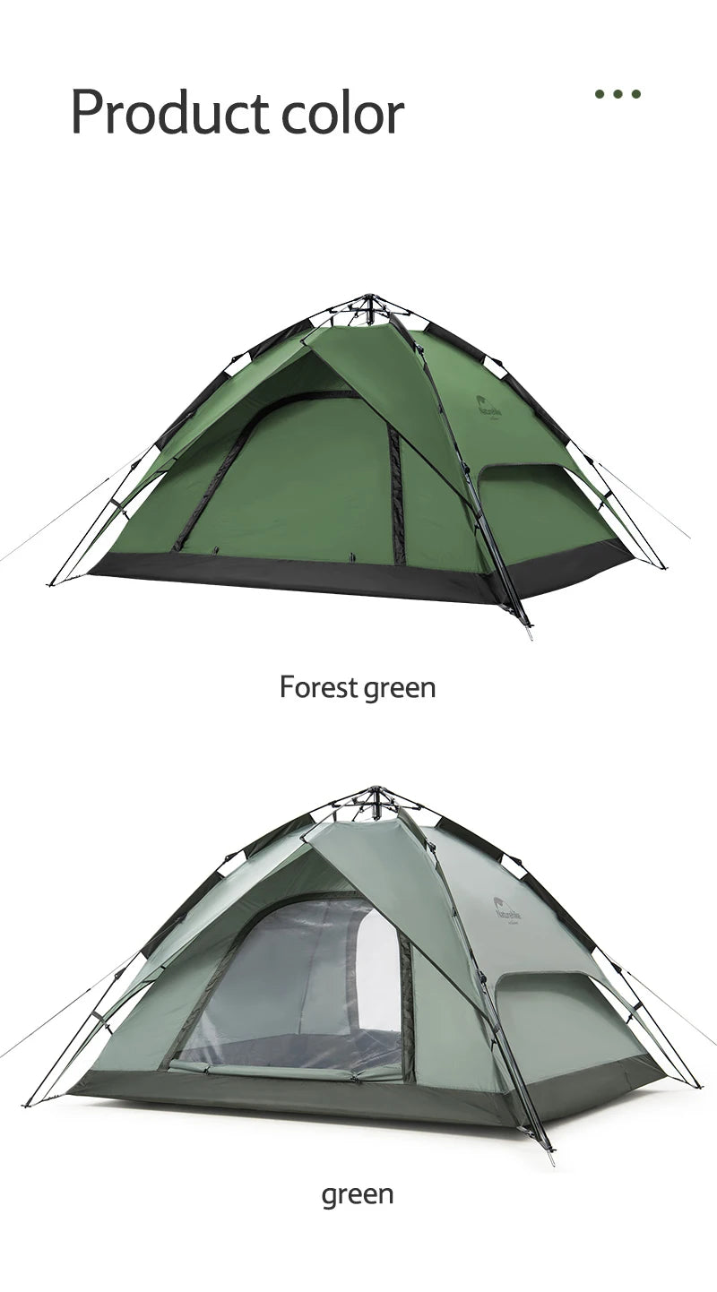 One Touch Automatic Roof Top Tent 180x210 cm 3 To 4 Person Double Door