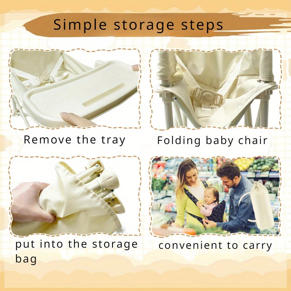 Durable High Chair for Babies – Adjustable Footrest & Detachable Cushion for Comfortable Feeding | Grows with Your Little One