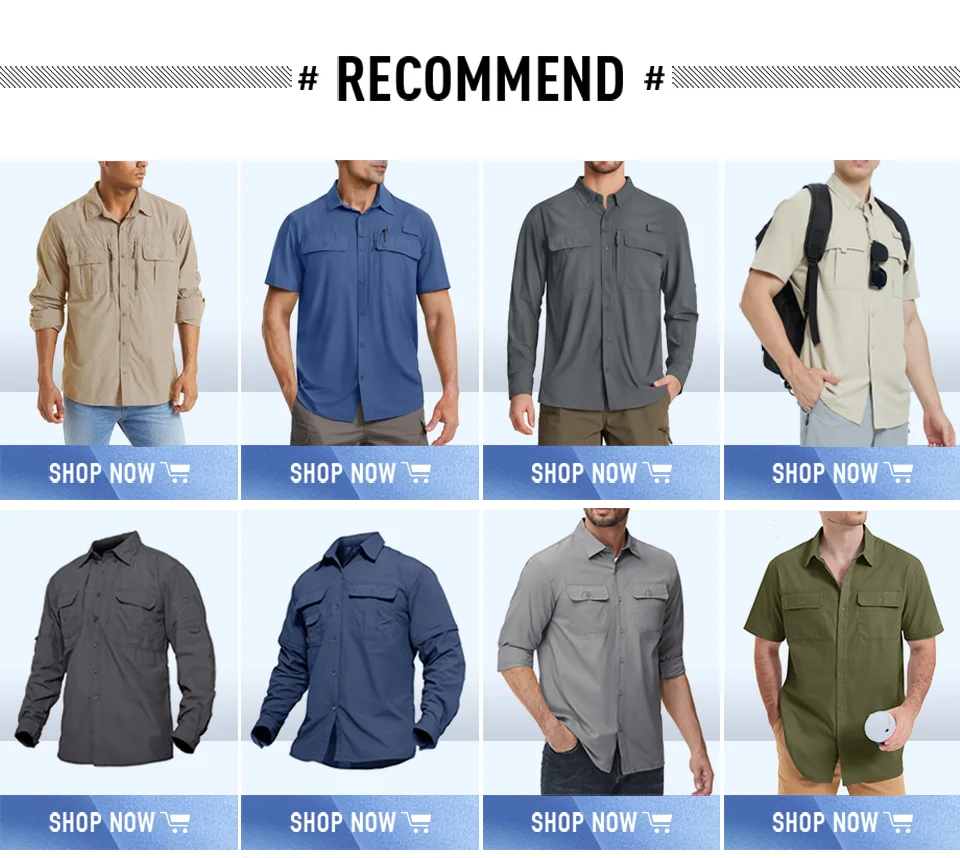 TACVASEN UPF 50+ Sun Protection Fishing Shirts Men's Quick Dry Long Sleeve Shirts Mesh Breathable Hiking Work Cargo Shirts