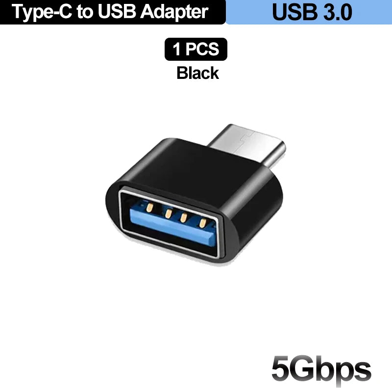 For Mobile Phone USB Female to Type C Male Adapter OTG 15.5CM Long Cable For Xiaomi Samsung S20 Huawei OTG Data Cable Converter