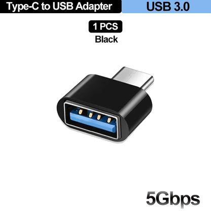 USB A Female to USB-C Male OTG Cable Length 15.5 Cm