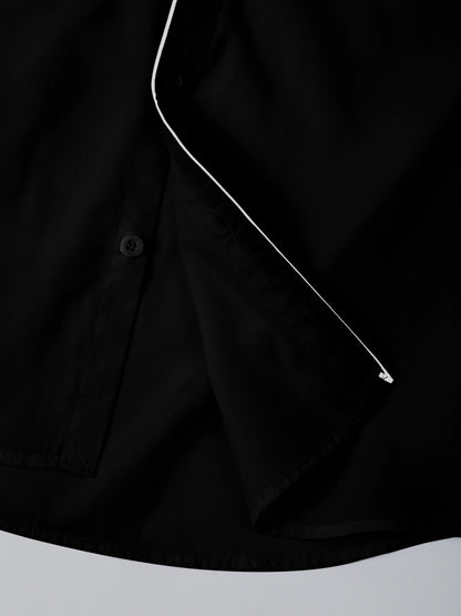 Men's Long-Sleeve Solid Color Shirt With Stand-Up Collar Slim Fit