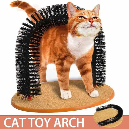 Cat Pamper Toy with Interactive Brush and Scratcher