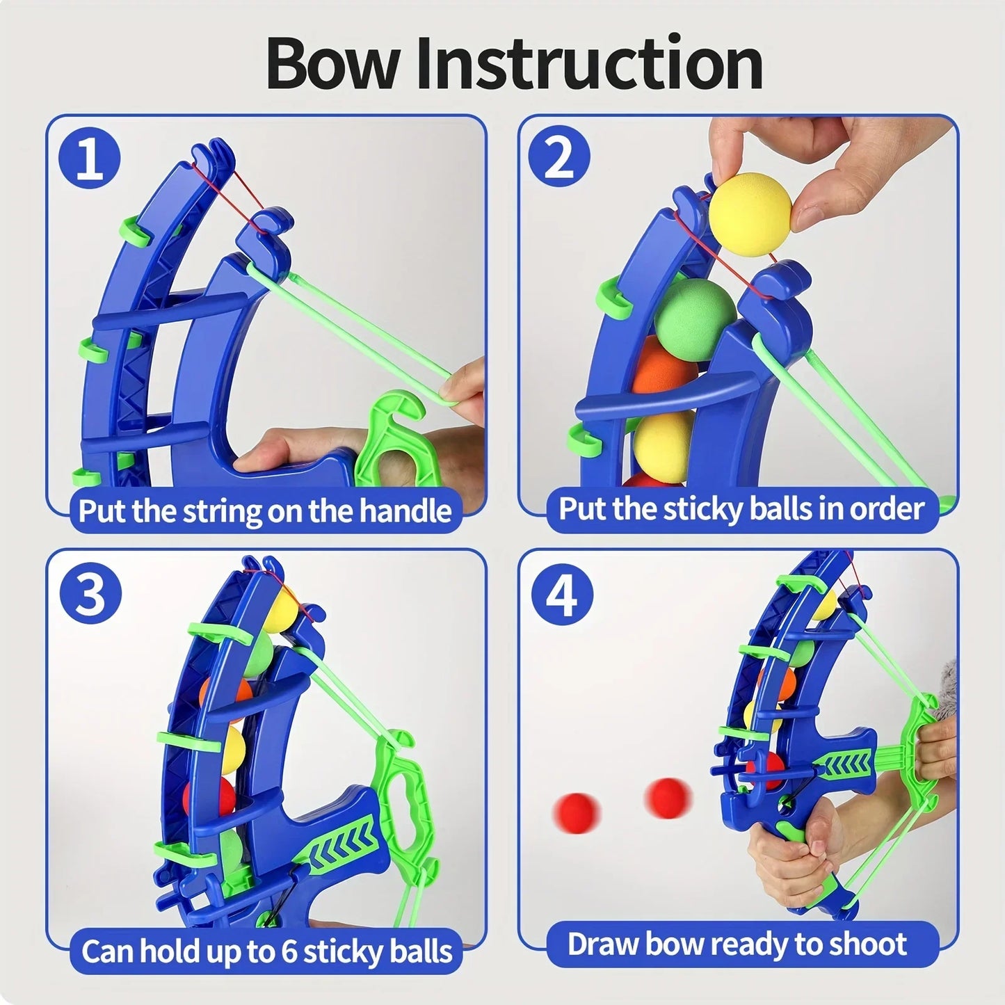 Hot Selling Bow and Arrow Ejection EVA Sponge Ball Target Bucket Sticker Throwing Indoor and Outdoor Children's Shooting Toys