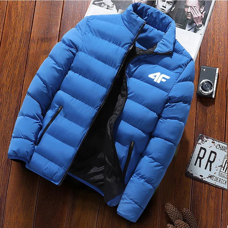 2025 New Winter Long Sleeve Cotton Coat Zipper Jacket Men's Cotton Coat