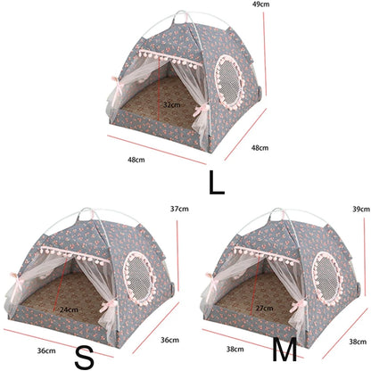 Cat Tent Bed For Kitten And Small Dogs Cave Style Pet House