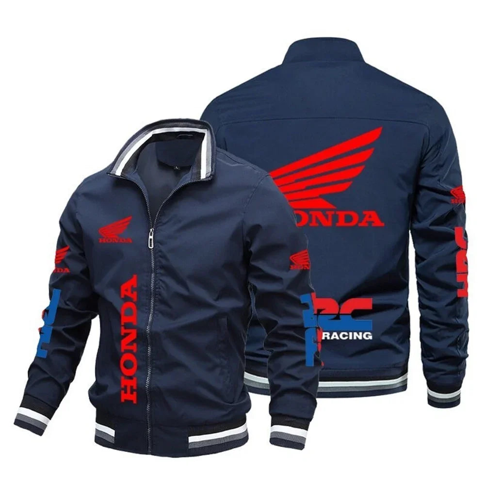 Honda Moto 2025 New Motorcycle Jacket Pattern Bomber Jacket Baseball Motorcycle Top Men