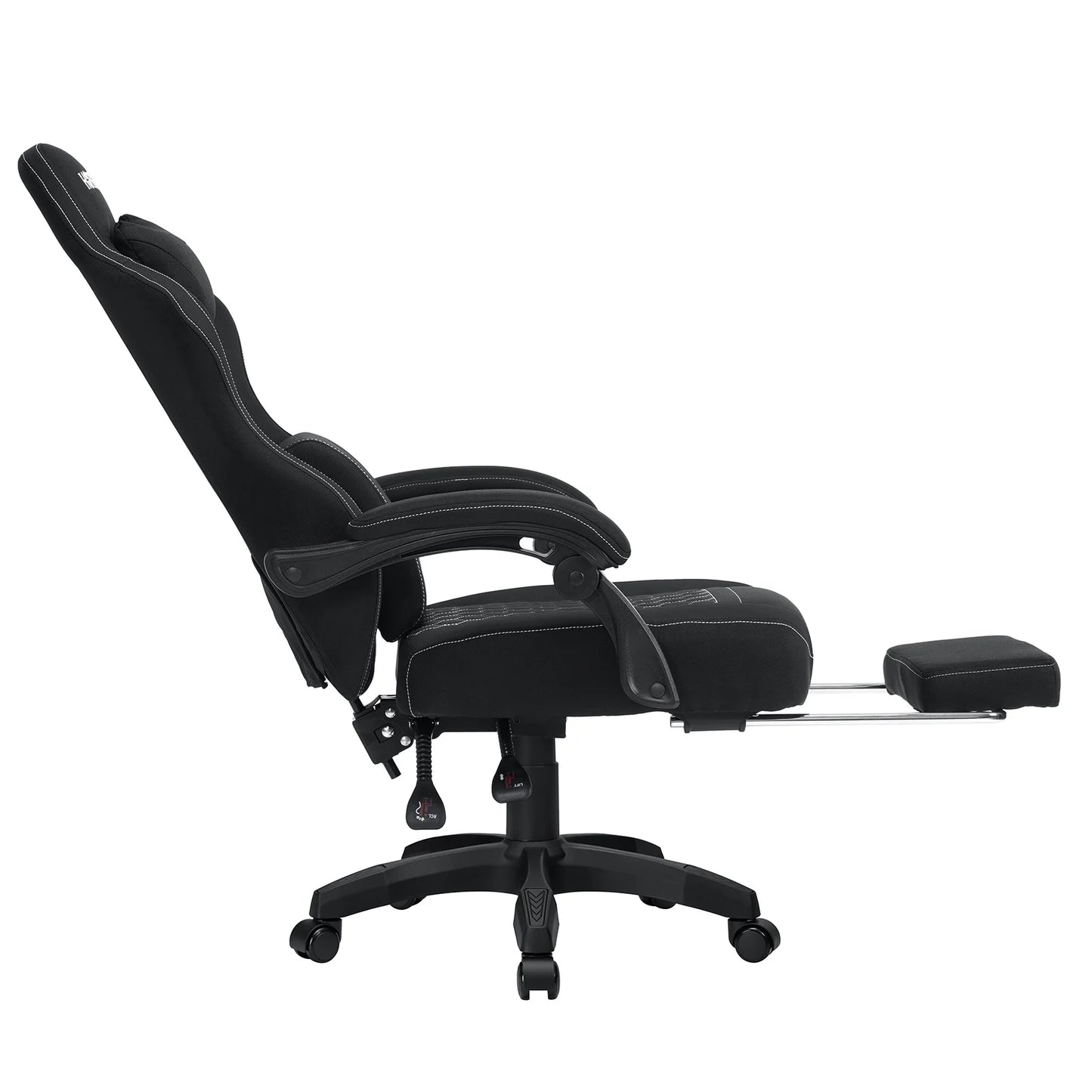 Ergonomic Office Chair With Footrest Lumbar Cushion Bluetooth Speaker 2-Point Massage Height Adjustable Gaming Racing Chair Sofa