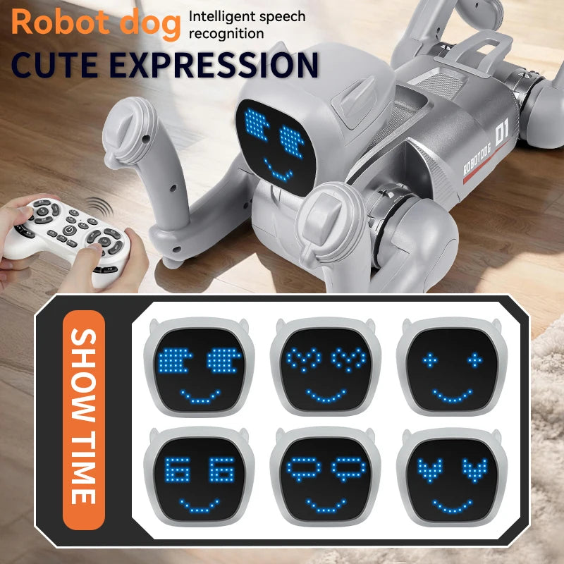 New model robot dog, intelligent remote control, children's remote control toy, stunt mechanical pet dog, children's gift