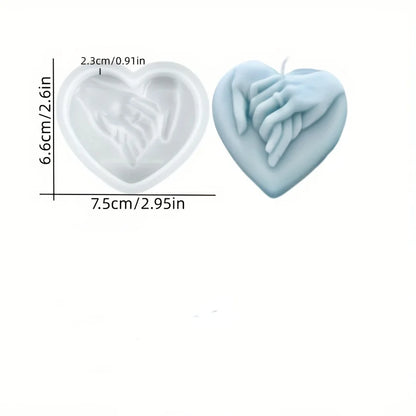 3D Heart-Shaped Silicone Candle Molds For Candles Wax Soap