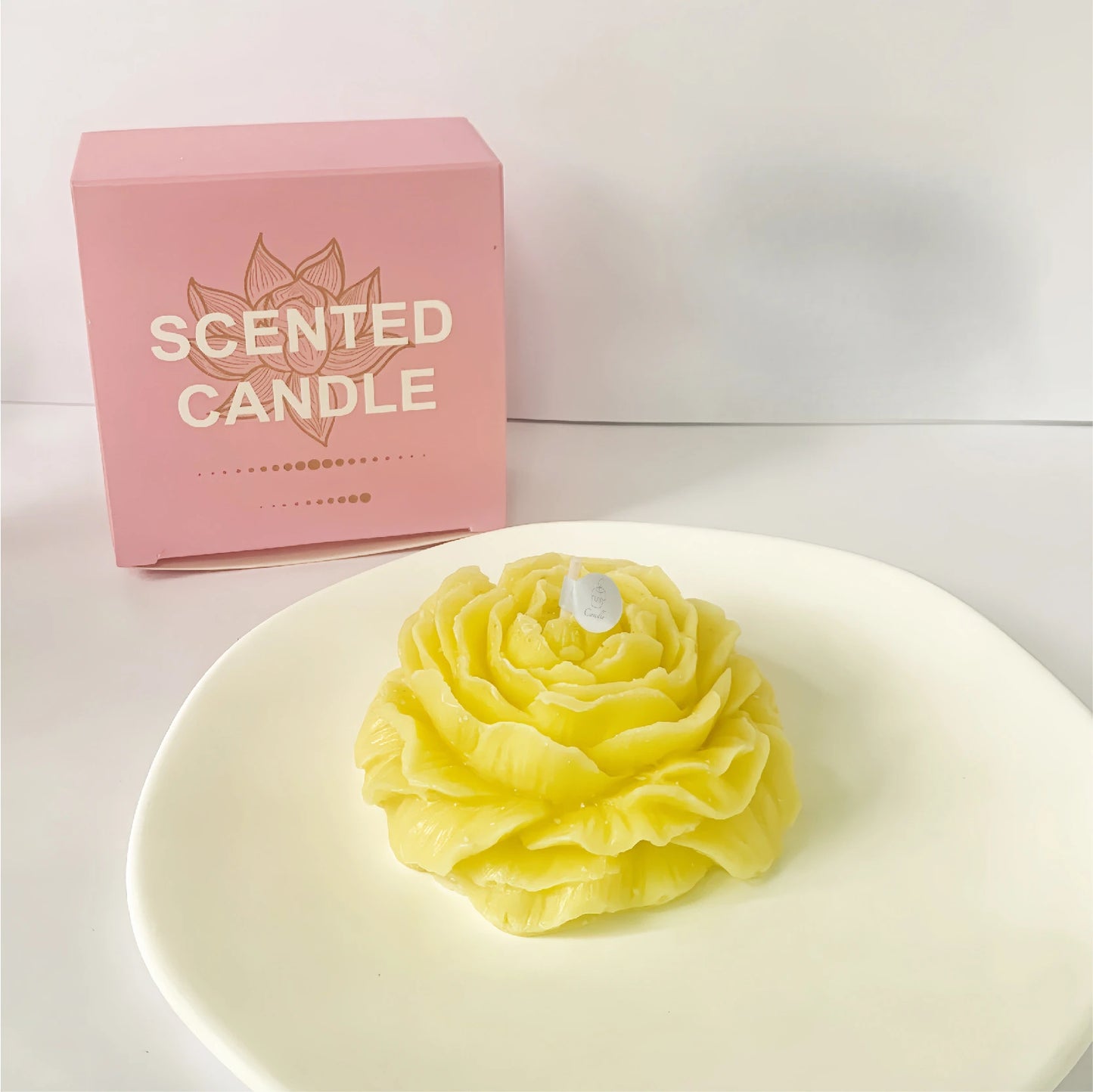 3D Peony Aromatherapy Candle - Creative Flower Shape, Wedding Decor Gifts Box & Valentine's Day Scented Souvenir Ornament