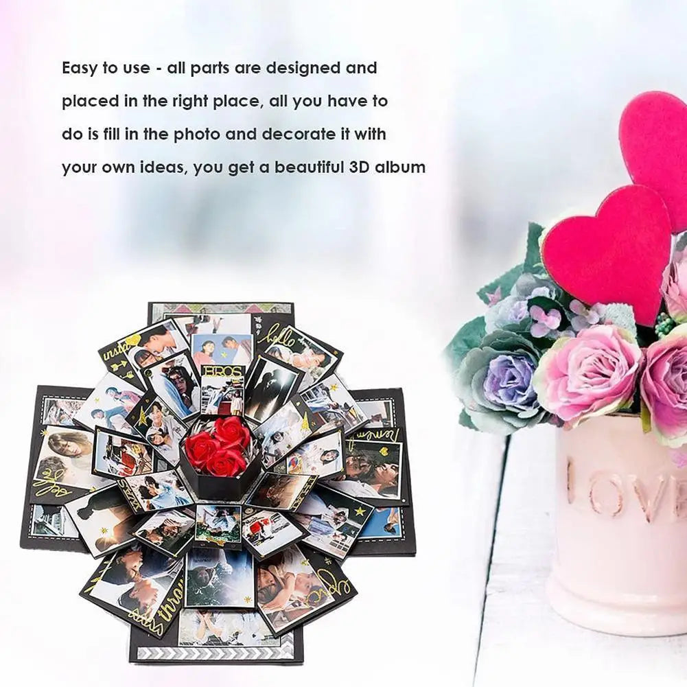 Explosion Box Gift DIY Photo Album For Anniversary Valentine's Day