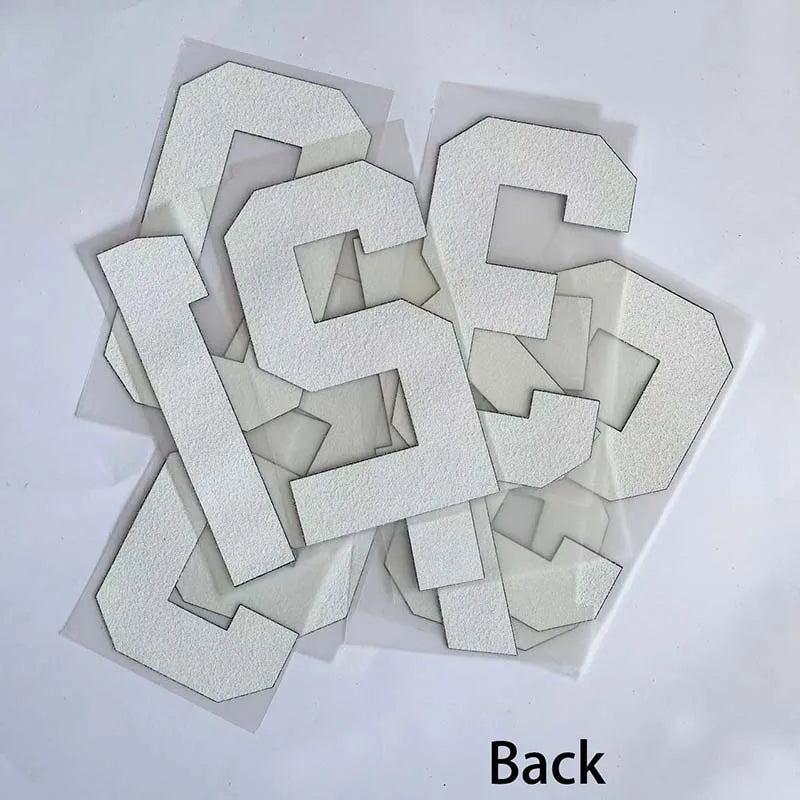 20*11CM/ Big Number Letter Patches Clothes Sticker,0~9 White,Black Digital Number Jersey Badges Heat Transfer Iron on Patches