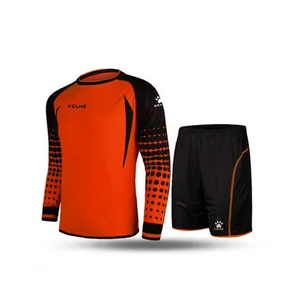 KELME Goalkeeper Jersey Soccer Custom Goaile Jerseys Mens Long Sleeve Football Uniform Shorts Sponge Protector 9161ZB1002